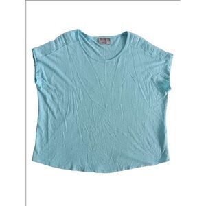 Chico's Aqua Short Sleeve Top